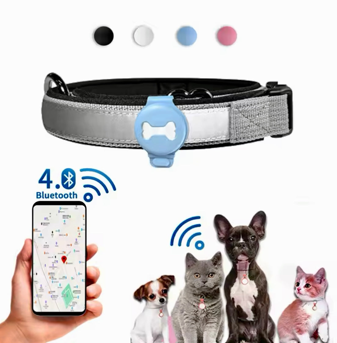 Mini Pet GPS Tracker Finder + Silicon Cover + Collar