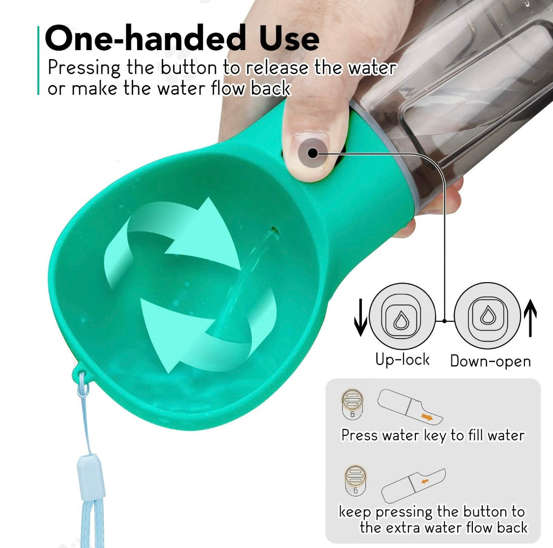 Portable Feeder and Water Bottle for Dogs and Cats