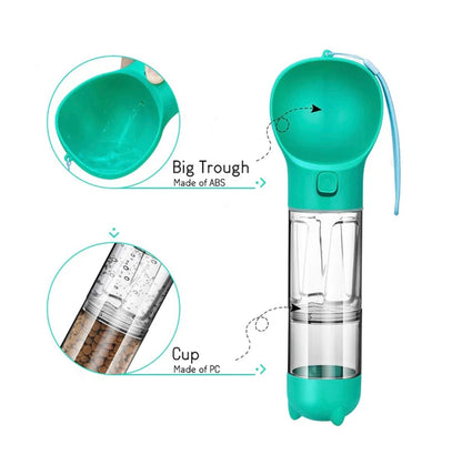 Portable Feeder and Water Bottle for Dogs and Cats